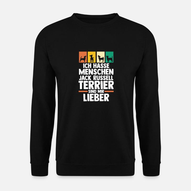 Hund Jacke Russell - Unisex Pullover - Schwarz