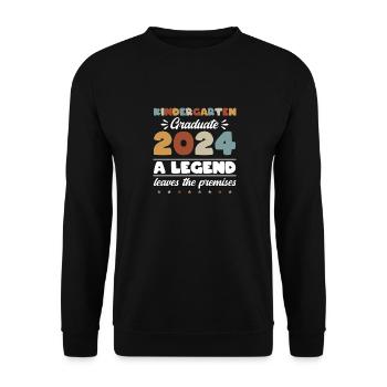 Fier diplômé de la maternelle 2024 - Sweat-shirt Unisexe - noir - Devant - Alina (178cm) & Michal (187cm)