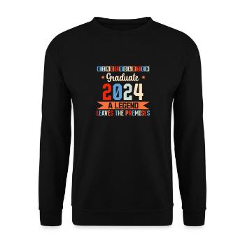 Fier diplômé de la maternelle 2024 - Sweat-shirt Unisexe - noir - Devant - Alina (178cm) & Michal (187cm)