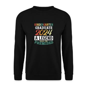 Fier diplômé de la maternelle 2024 - Sweat-shirt Unisexe - noir - Devant - Alina (178cm) & Michal (187cm)
