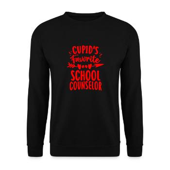 Valentines Day Cupid Favorite School Counselor - Unisex Sweatshirt - black - Front - Alina (178cm) & Michal (187cm)