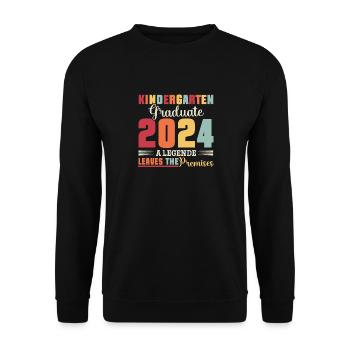 Fier diplômé de la maternelle 2024 - Sweat-shirt Unisexe - noir - Devant - Alina (178cm) & Michal (187cm)