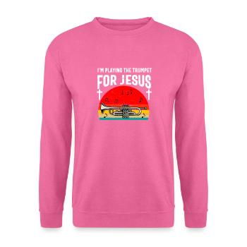 Christlicher Trompeter Musik Anbetungsspaß - Unisex Pullover - Pink - Vorne