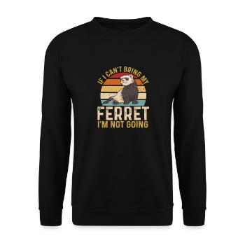 Furet, propriétaire de furet - Sweat-shirt Unisexe - noir - Devant - Alina (178cm) & Michal (187cm)