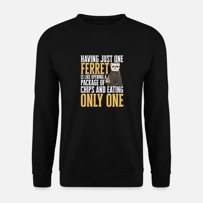 Frettchen Besitzer Frettchen - Unisex Pullover - Schwarz
