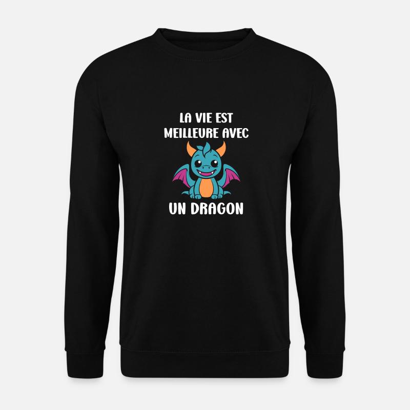 Bébé dragon - Sweat-shirt Unisexe - noir