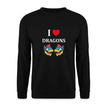 Bébé dragon - Sweat-shirt Unisexe - noir - Devant - Alina (178cm) & Michal (187cm)