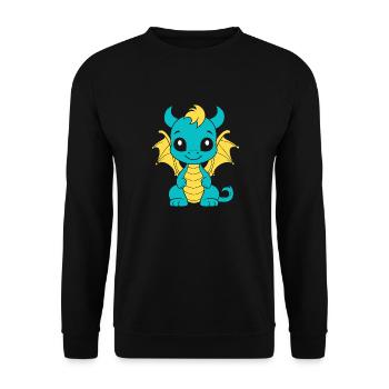 Bébé dragon - Sweat-shirt Unisexe - noir - Devant - Alina (178cm) & Michal (187cm)