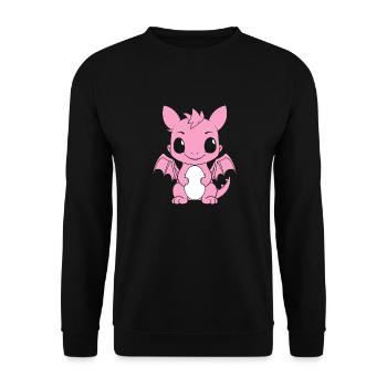 Bébé dragon - Sweat-shirt Unisexe - noir - Devant - Alina (178cm) & Michal (187cm)
