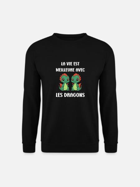 Bébé dragon - Sweat-shirt Unisexe - noir