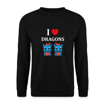 Bébé dragon - Sweat-shirt Unisexe - noir - Devant - Alina (178cm) & Michal (187cm)