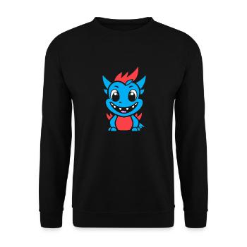 Bébé dragon - Sweat-shirt Unisexe - noir - Devant - Alina (178cm) & Michal (187cm)