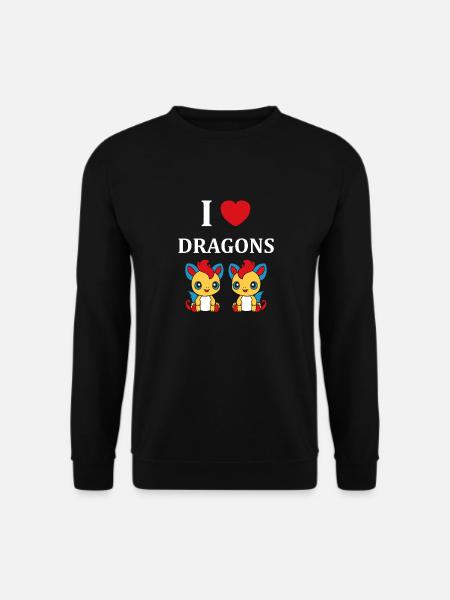 Bébé dragon - Sweat-shirt Unisexe - noir