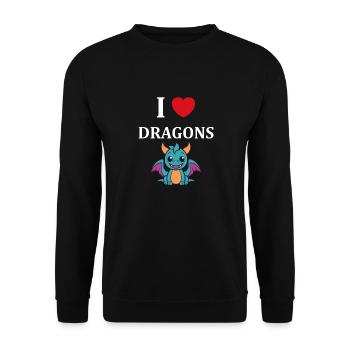 Bébé dragon - Sweat-shirt Unisexe - noir - Devant - Alina (178cm) & Michal (187cm)