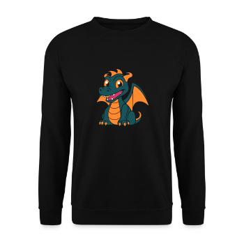Bébé dragon - Sweat-shirt Unisexe - noir - Devant - Alina (178cm) & Michal (187cm)
