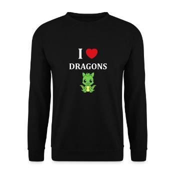 Bébé dragon - Sweat-shirt Unisexe - noir - Devant - Alina (178cm) & Michal (187cm)