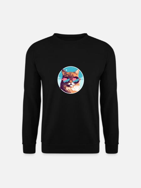 Sun-Purred Kitty Gleam - Unisex Pullover - Schwarz