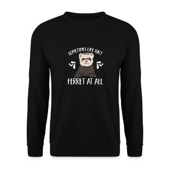 Ferret Owner Ferret - Unisex Sweatshirt - black - Front - Alina (178cm) & Michal (187cm)