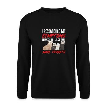 Frettchen Besitzer Frettchen - Unisex Pullover - Schwarz - Vorne - Alina (178cm) & Michal (187cm)