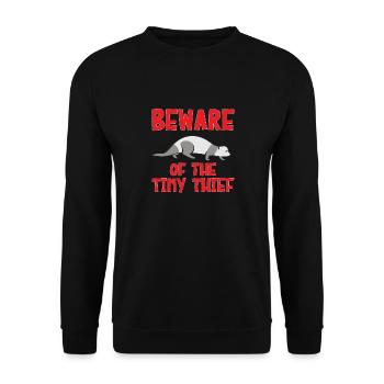 Frettchen Besitzer Frettchen - Unisex Pullover - Schwarz - Vorne - Alina (178cm) & Michal (187cm)
