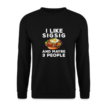 Philippines Philippines Femmes Hommes Cuisine philippine - Sweat-shirt Unisexe - noir - Devant - Alina (178cm) & Michal (187cm)