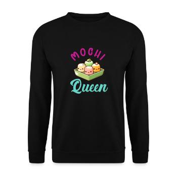 Mochi Japanischer Reiskuchen Süßigkeiten Snack Süßes Mochi - Unisex Pullover - Schwarz - Vorne - Alina (178cm) & Michal (187cm)