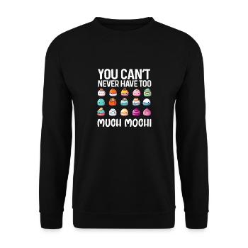Mochi Japanischer Reiskuchen Süßigkeiten Snack Süßes Mochi - Unisex Pullover - Schwarz - Vorne - Alina (178cm) & Michal (187cm)