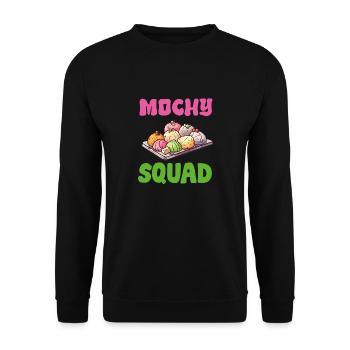 Mochi Japanischer Reiskuchen Süßigkeiten Snack Süßes Mochi - Unisex Pullover - Schwarz - Vorne - Alina (178cm) & Michal (187cm)