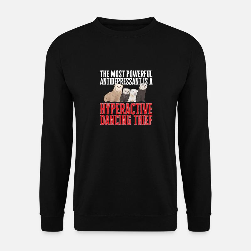 Frettchen Besitzer Frettchen - Unisex Pullover - Schwarz