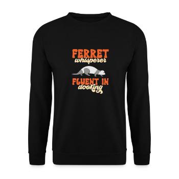Frettchen Besitzer Frettchen - Unisex Pullover - Schwarz - Vorne - Alina (178cm) & Michal (187cm)