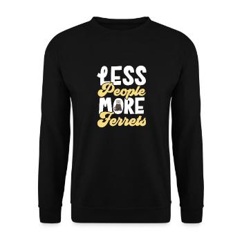 Ferret Owner Ferret - Unisex Sweatshirt - black - Front - Alina (178cm) & Michal (187cm)