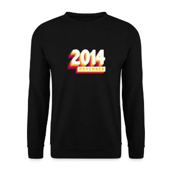 Novembre 2014 9 Ans Mari Femme Anniversaire - Sweat-shirt Unisexe - noir - Devant - Alina (178cm) & Michal (187cm)