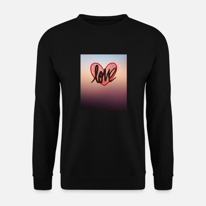 Love - Unisex Pullover - Schwarz