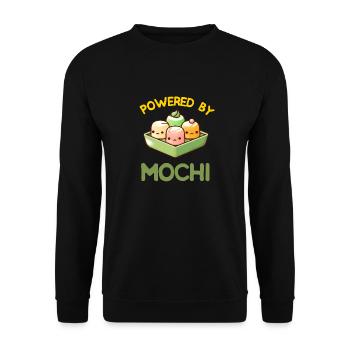 Mochi Japanischer Reiskuchen Süßigkeiten Snack Süßes Mochi - Unisex Pullover - Schwarz - Vorne - Alina (178cm) & Michal (187cm)