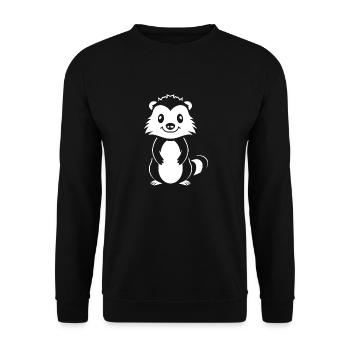 Mouffette - Sweat-shirt Unisexe - noir - Devant - Alina (178cm) & Michal (187cm)