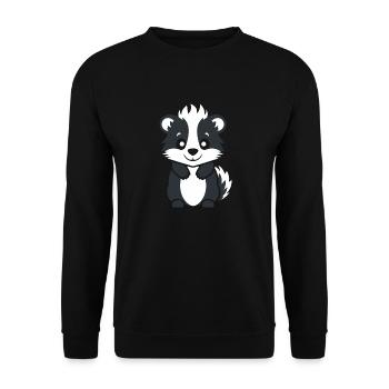 Skunk - Unisex Sweatshirt - black - Front - Alina (178cm) & Michal (187cm)