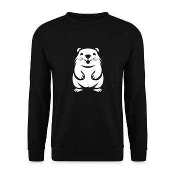Simple Groundhog - Unisex Sweatshirt - black - Front - Alina (178cm) & Michal (187cm)