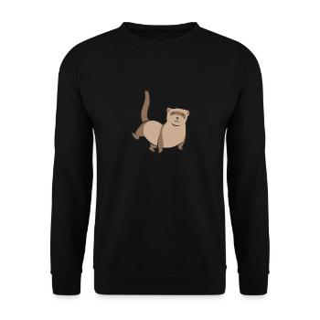 Furet, propriétaire de furet - Sweat-shirt Unisexe - noir - Devant - Alina (178cm) & Michal (187cm)