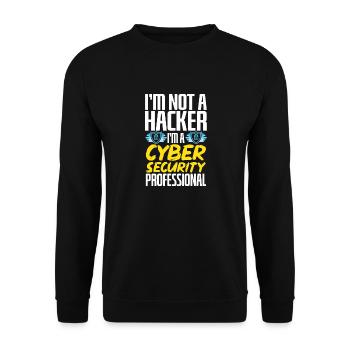 Cybersecurity Hackers IT Security - Unisex Sweatshirt - black - Front - Alina (178cm) & Michal (187cm)
