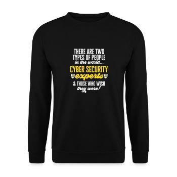 Cybersecurity Hackers IT Security - Unisex Sweatshirt - black - Front - Alina (178cm) & Michal (187cm)