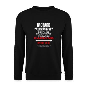 Männer, Frauen, Humorvoll, Humorvolles T-Shirt-Geschenk - Unisex Pullover - Schwarz - Vorne - Alina (178cm) & Michal (187cm)