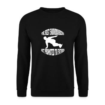 Snowboardfahrer Snowboardsport Snowboard Geschenk - Unisex Pullover - Schwarz - Vorne - Alina (178cm) & Michal (187cm)
