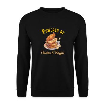 Chicken and Waffles Fried Chicken Wings Lover - Unisex Sweatshirt - black - Front - Alina (178cm) & Michal (187cm)