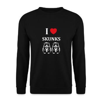 Humour Mouffette - Sweat-shirt Unisexe - noir - Devant - Alina (178cm) & Michal (187cm)