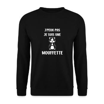 Humour Mouffette - Sweat-shirt Unisexe - noir - Devant - Alina (178cm) & Michal (187cm)