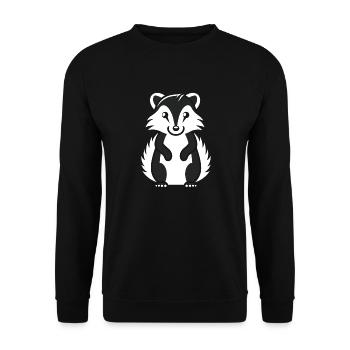 Humour Mouffette - Sweat-shirt Unisexe - noir - Devant - Alina (178cm) & Michal (187cm)