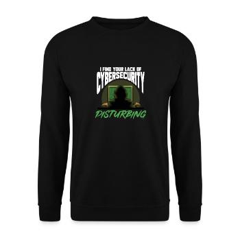 Cybersecurity Hackers IT Security - Unisex Sweatshirt - black - Front - Alina (178cm) & Michal (187cm)