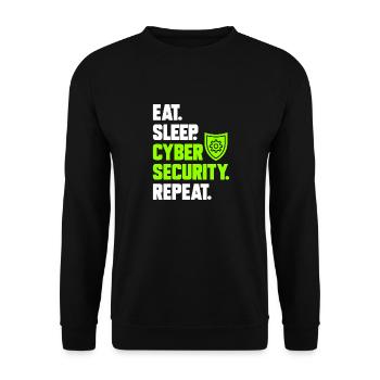 Cybersecurity Hackers IT Security - Unisex Sweatshirt - black - Front - Alina (178cm) & Michal (187cm)