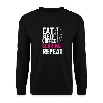Joueur de clarinette pour fille Femmes Fille Drôle - Sweat-shirt Unisexe - noir - Devant - Alina (178cm) & Michal (187cm)