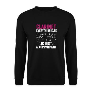 Joueur de clarinette pour fille Femmes Fille Drôle - Sweat-shirt Unisexe - noir - Devant - Alina (178cm) & Michal (187cm)